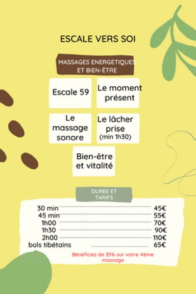 Choisissez votre massage… 